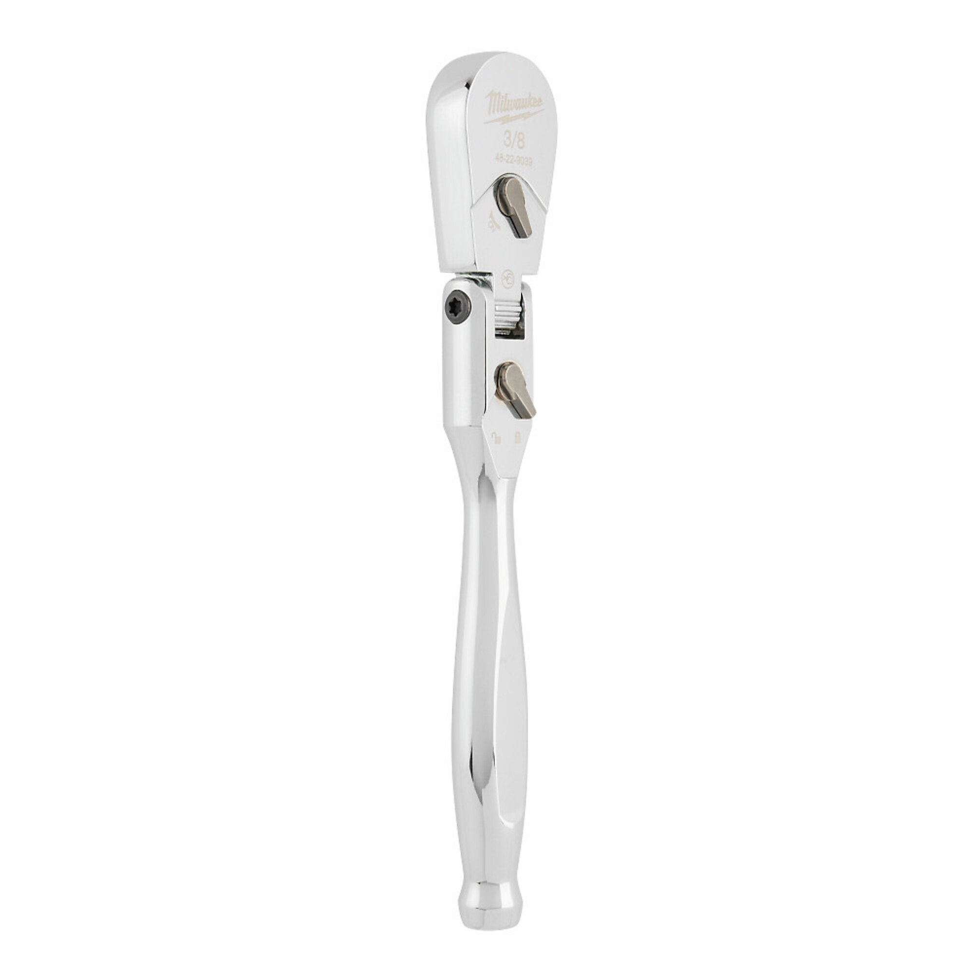 Milwaukee 9in. Flex Head Ratchet, 3/8in. Drive, Model# 48-22-9039